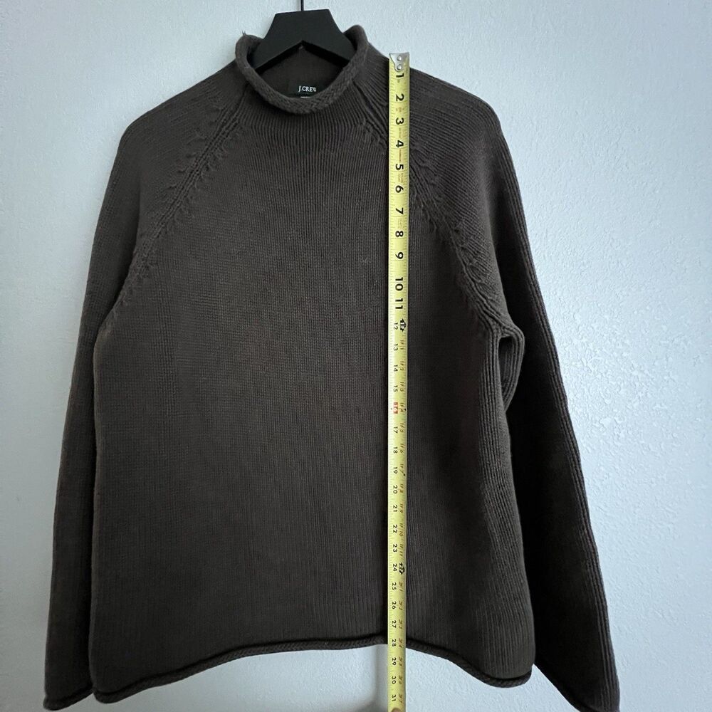 Vintage J Crew Men’s Cotton Roll neck Sweater Size L Brown - Picture 4 of 5